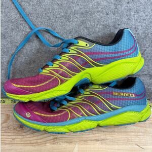 Merrell All Out Flash Sneakers Shoes Womens Size 10 Wine Lime Running Training